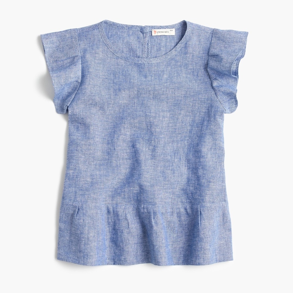 J. Crew Crewcuts Girls' Pleated Peplum Top